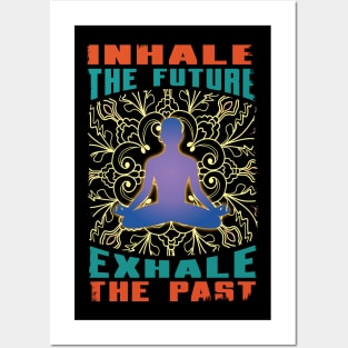 Inhale Exhale Yoga Meditation Posters and Art